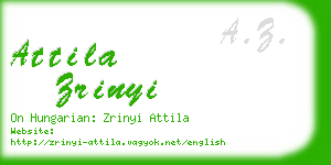 attila zrinyi business card